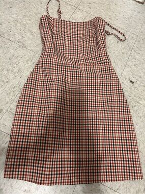 Wilfred Red, Black & White Gingham Mini Dress